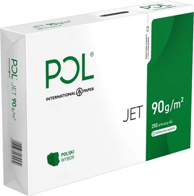 Zdjęcie produktu dla Papier ksero Pol Jet A4 klasa A 90gsm 250 ark