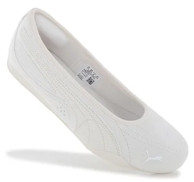 Produktbild von Puma Catch Soleil Ballerina SD - Damen Slipper Sommer Schuhe Suede Weiß 406310-02 , EU 38.5 UK 5.5