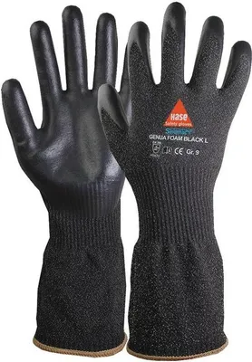 Produktbild von Schnittschutzhandschuhe Genua Foam black long Gr.8 schwarz EN 388 PSA II 10 PA