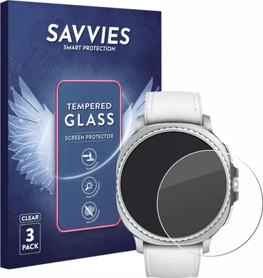 Produktbild von 3x Savvies Schutzglas für Samsung Galaxy Watch 8 Classic (46 mm) Displayschutz 9H Glas klar transparent