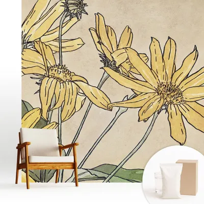 Obrázok produktu pre Samolepiaca fototapeta – 250 x 250 cm – tapeta – nástenná tapeta – nástenné obrazy – samolepiaca fólia – dekoratívna fólia – tapetová fólia – stena – dekorácia – obývacia izba – akvarelové kvety