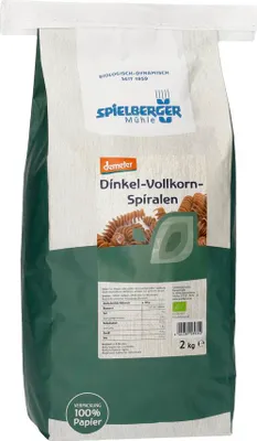 Produktbild von Dinkel Vollkorn Spiralen 2kg 12er Pack