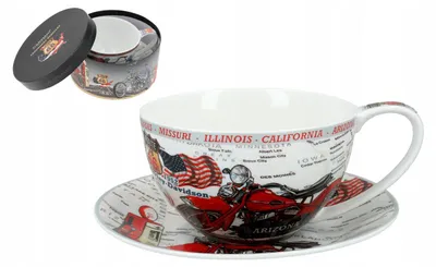Produktbild von Carmani Motory Tasse Porzellan 360 ml Harley-Davidson Motiv