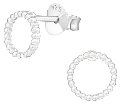 Produktbild von Kreis Ohrstecker Silber 925 Ohrringe offen