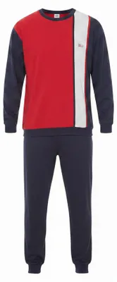 Produktbild von H.I.S. Pyjama Schlafanzug für Herren 2 -teilig marine-rot-weiß Größe 52/54, KI-generiertes Bild