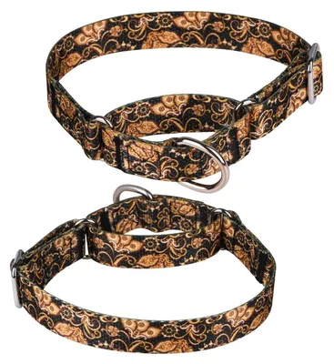 Immagine prodotto di Collare per cani Martingale, in nylon, regolabile, taglia M, circonferenza 36-45 cm, colore oro