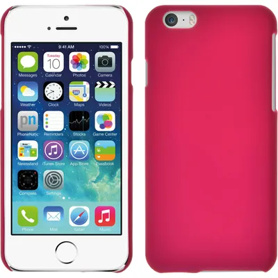 Produktbild von PhoneNatic Case kompatibel mit Apple iPhone 6s / 6 - Hülle pink gummiert Hard-case + 2 Schutzfolien