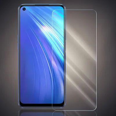A transparent screen protector is shown next to a smartphone.