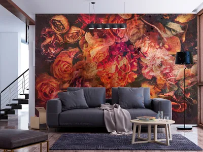 Produktbild von Vlies Fototapete Blumen 300x210 cm Vlies Tapeten Wandtapete XXL Natur Botanik Abstrakt Rosen b-C-0875-a-a