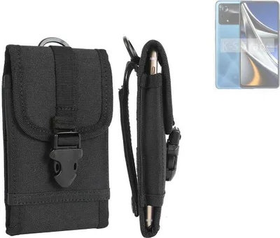 Produktbild von K-S-Trade Holster Handy Hülle kompatibel mit POCO X4 Pro 5G Holster Handytasche Gürtel Tasche Schutz Hülle Robust Outdoor schwarz