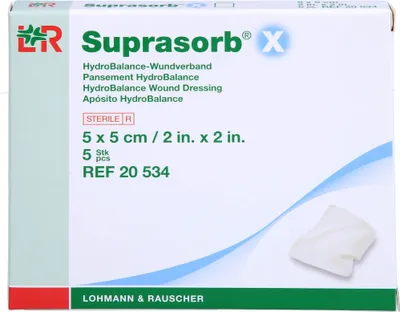 Zdjęcie produktu dla Suprasorb X Hydrobalance Opatrunek na ranę 5x5 cm 5 szt