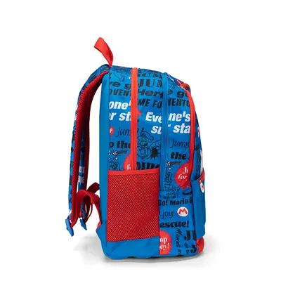 Produktbild von Super Mario Blauer-Schulrucksack, 43 x 32 x 23 cm