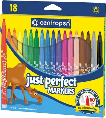 Image de Stylos Centropen Just Perfect 2510 encre non siccative 18 pcs - 1 pack
