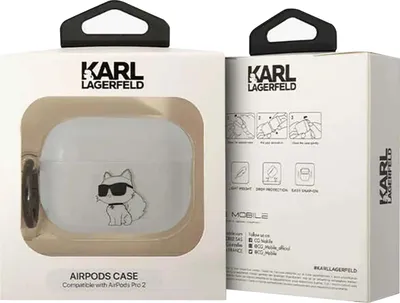 Obrázek produktu pro Pouzdro Karl Lagerfeld Ikonik Choupette pro Airpods Pro 2 - průhledné