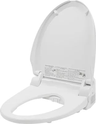 Obrázek produktu pro Elektrické bidetové sedátko – vyhřívané sedátko s víkem – s dálkovým ovládáním – LED noční světlo – IPX4 – 1350 W, 220 V, zástrčka EU – bílé