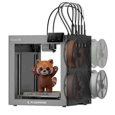 Produktbild von Flashforge Creator 5 Mehrfarben 3D Drucker mit 4 Druckköpfen – FlashSwap 7s – CoreXY – Automatische Nivellierung – Unterstützung mehrerer Materialien