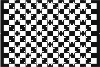 Produktbild von Wallario Wandbild Optische Täuschung - Illusion - schwarz weiß, Größe: 61 x 91,5 cm, Poster mit rahmenlosen Bildhalter