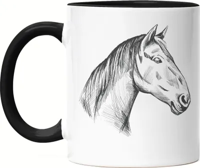 Produktbild von Pferd Tasse Schwarz Pferdeliebhaber Pferde Pferdeflüsterer Reiten Pony Hobbie Liebe Freiheit Lebendig Horse