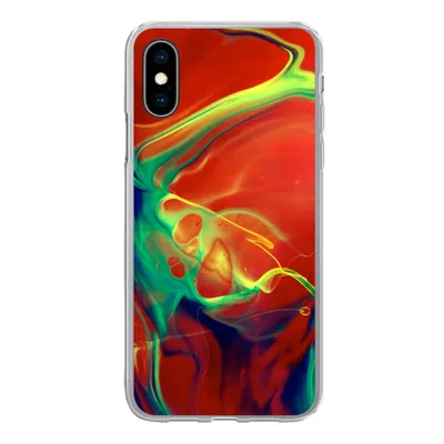 Produktbild von MuchoWow® Handyhülle Schutzhülle Hülle für iPhone X Kunst - Tinte - Farben - Psychedelisch Silikon Softcase Handy Hülle - Handyhülle