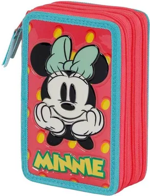 Produktbild von Disney Minnie Maus Fresh Gefülltes Dreifach-Federmäppchen, Rosa