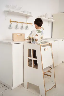 Produktbild von EXTRA SAFE - Montessori Lernturm Kitchen Helper Kinderplattform Küchenturm