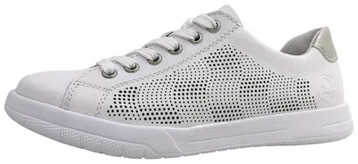Image de Chaussures de sport Rieker Rock/Aleria pour femmes, modèle à lacets, couleur blanche, style décontracté