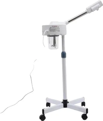 Produktbild von Gesichtsdampfgerät, 360° drehbare Heißdampfmaschine, Tiefenreinigung der Poren und Feuchtigkeitsversorgung, für den Gebrauch zu Hause und im Spa, weiß