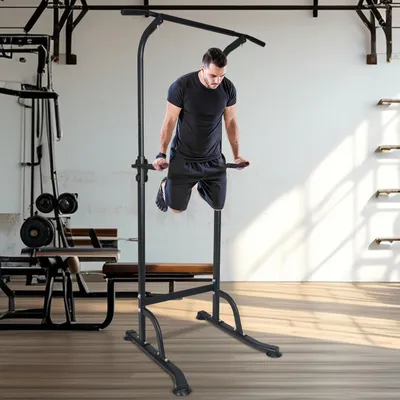 Productafbeelding van Dipstation Verstelbaar - Krachtstation Voor Thuisgym - Multifunctioneel Fitnessapparaat