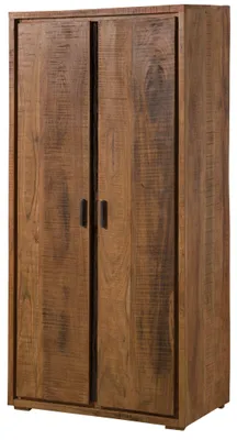 Produktbild von MASSIVMOEBEL24 Garderobenschrank Akazie 88x45x180 natur lackiert BARK #118