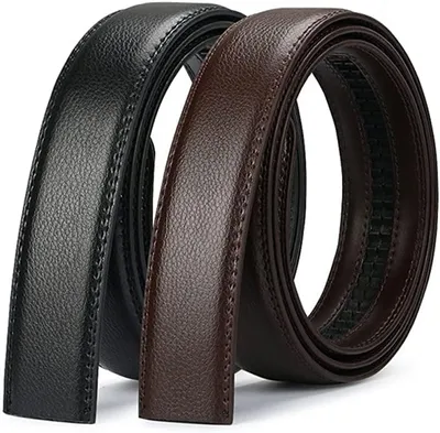 Produktbild von SAMTOBELY Herren Gürtel Ratsche Automatik Gürtel für Männer 35mm Breit Ledergürtel, 1 3/8" Ohne Schnalle