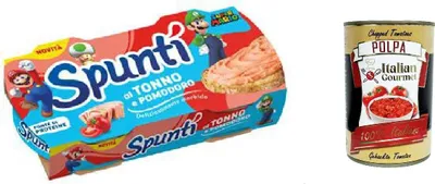 Produktbild von 3x Spuntì Tonno e pomodoro, Brotaufstrich Verteilbarer Creme Thunfisch und Tomate, 2 Dosen von 84 g + Italian Gourmet polpa 400g