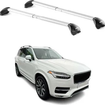 Produktbild von Dachträger Grundtäger für Volvo XC90 2015-2025 5 tür 100kg Alu Silber 2 tlg ABE