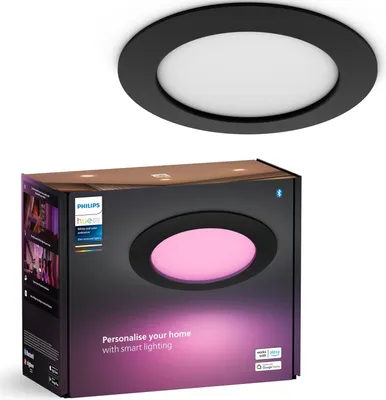 Produktbild von Philips Hue White & Color Ambiance Slim Recessed 170m Schwarz
