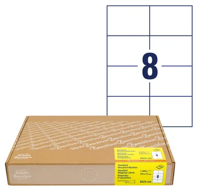 Productafbeelding van AVERY Zweckform 8024-300, verzendetiketten, 105 x 74 mm, wit