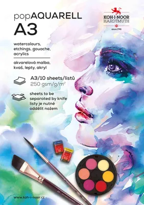 Obrázek produktu pro KOH-I-NOOR Pop Aquarell Skicář 10 A3 250 g