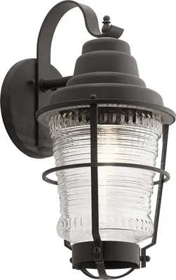 Produktbild von Außenwandleuchte Aluminium Glas E27 IP44 H: 55,1 cm Zink verwittert Vintage