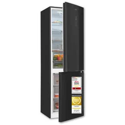 Produktbild von Exquisit Kühl-Gefrierkombination KGC5350-105-NF-040C inoxlook | 347 l Nutzinhalt | No Frost | Energieklasse C | Digitalanzeige | Schnellgefrieren