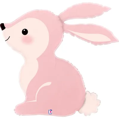Zdjęcie produktu dla Balon foliowy Woodland Bunny Pink 68 cm