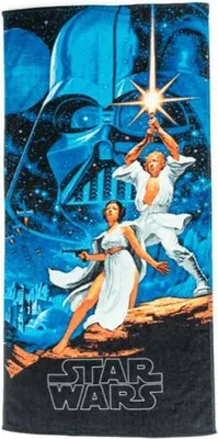 Produktbild von Star Wars Badetuch dunkelblau 70x140cm