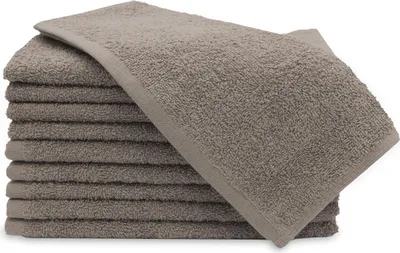 Produktbild von Gästehandtücher 10er Set, Baumwolle, 30x50 cm, fango