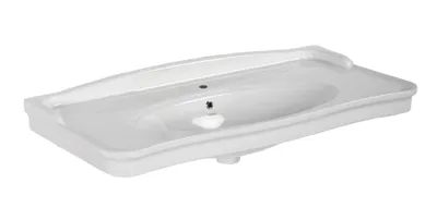 A white ceramic washbasin is shown against a white background.