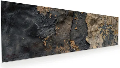 Produktbild von Glasbild 120x40cm in XXL für Wohnzimmer, Schlafzimmer Motiv Abblätternde Farbe
