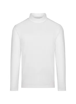 Produktbild von TRIGEMA Langarm Shirt mit Stehkragen Herren 637509 weiss S