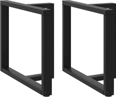 Obrázok produktu pre Nohy k jedálenskému stolu v tvare T, 2 ks, čierne, 100x35x(72-73) cm, oceľ