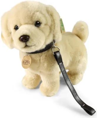 Zdjęcie produktu dla RAPPA Pluszowy pies golden retriever stojący ze smyczą 25 cm ECO-FRIENDLY