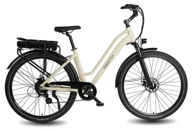 Immagine prodotto di Bicicletta Elettrica MAXTURN Urban7 - Motore 250W Batteria 36V12.8AH 27.5 Pollici Pneumatico Freno A Disco Meccanico - Beige