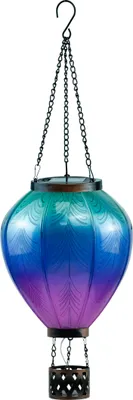 Produktbild von LED XL Solar Laterne Heißluftballon Windlicht Metallgestell Dekoration Garten