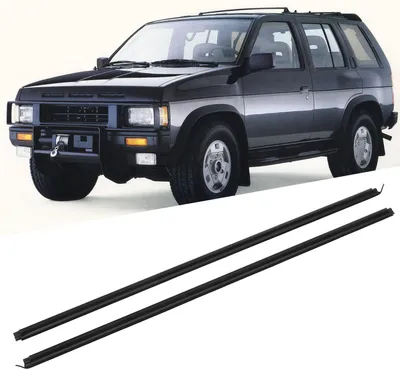 Zdjęcie produktu dla 2 sztuki Samochodowa listwa uszczelniająca 80821 01G00 Czarna Niezawodne, wytrzymałe panele do Hardbody Navara D21