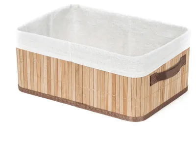Immagine prodotto di cestino portaoggetti in bambù 35 x 25 x 15 cm marrone