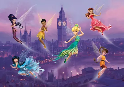 Zdjęcie produktu dla Disney fototapeta wróżki fioletowym - 600348 - 255 x 180 cm